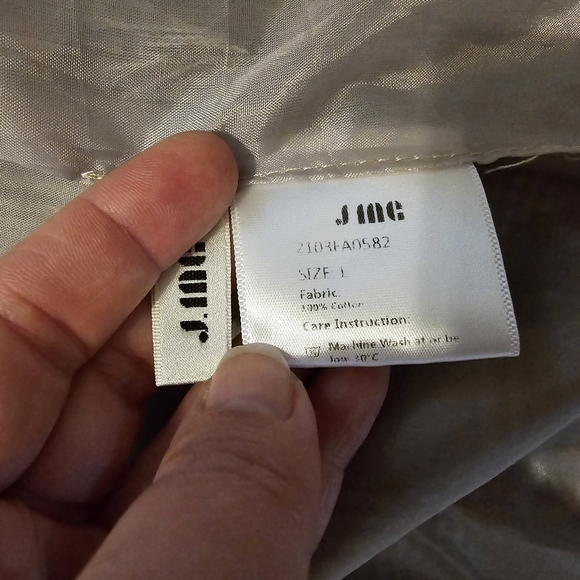 J.Ing Tan Plaid Oversized Blazer Size Large - Picture 4 of 5